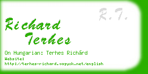 richard terhes business card