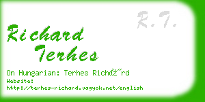 richard terhes business card